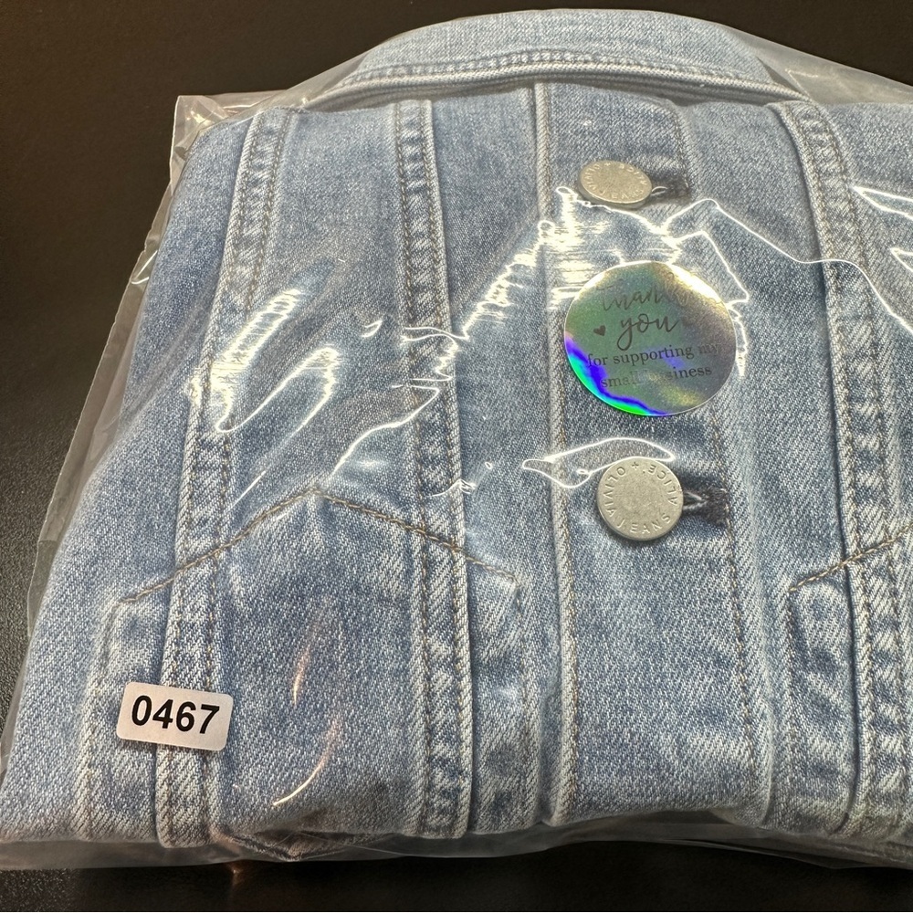 Alice + Olivia Kendall Denim Halter Mini Dress Size 12 Ivy Blue Festival Western - Picture 15 of 15